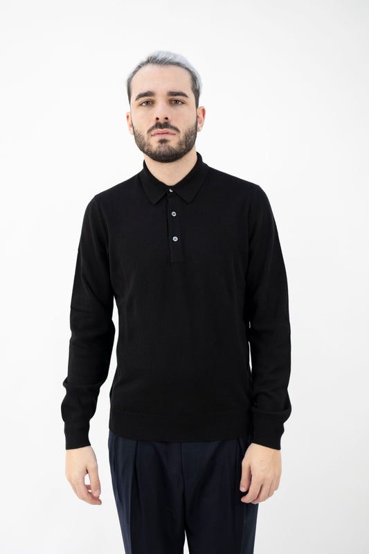 POLO IN LANA&CASHMERE NERO 55132/19690 099 GRAN SASSO