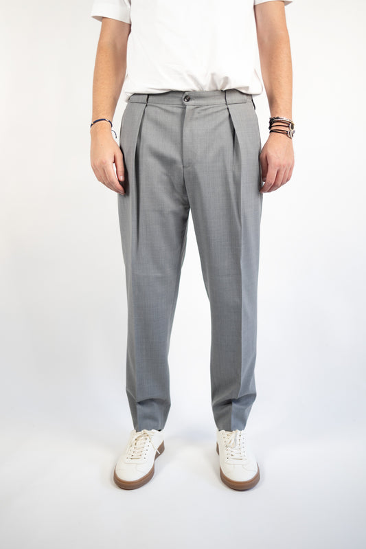 PANTALONE PORTOBELLO GRIGIO LANA MARZOTTO QUATTRO DECIMI BY BRIGLIA