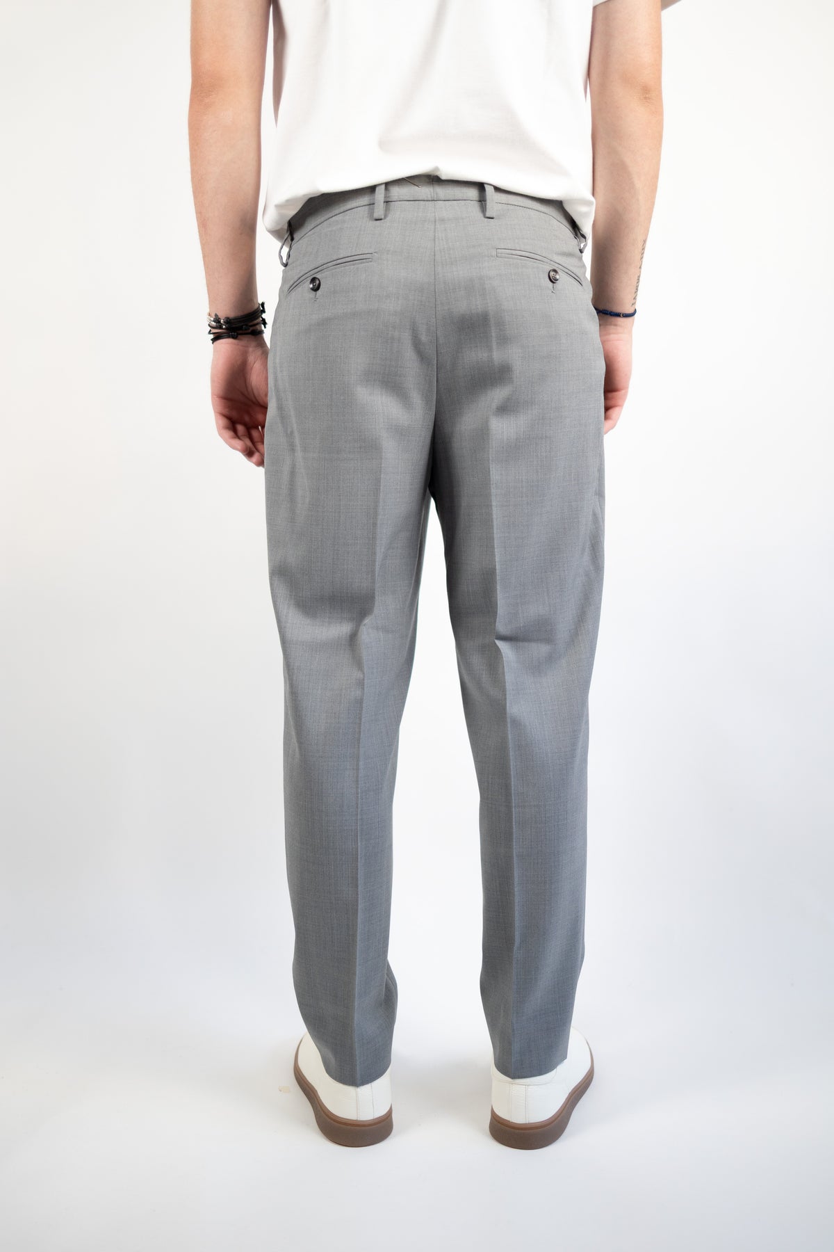 PANTALONE PORTOBELLO GRIGIO LANA MARZOTTO QUATTRO DECIMI BY BRIGLIA