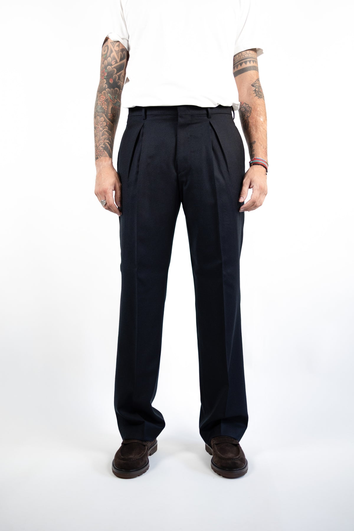 PANTALONE LUCANO FLANELLA NAVY BERWICH