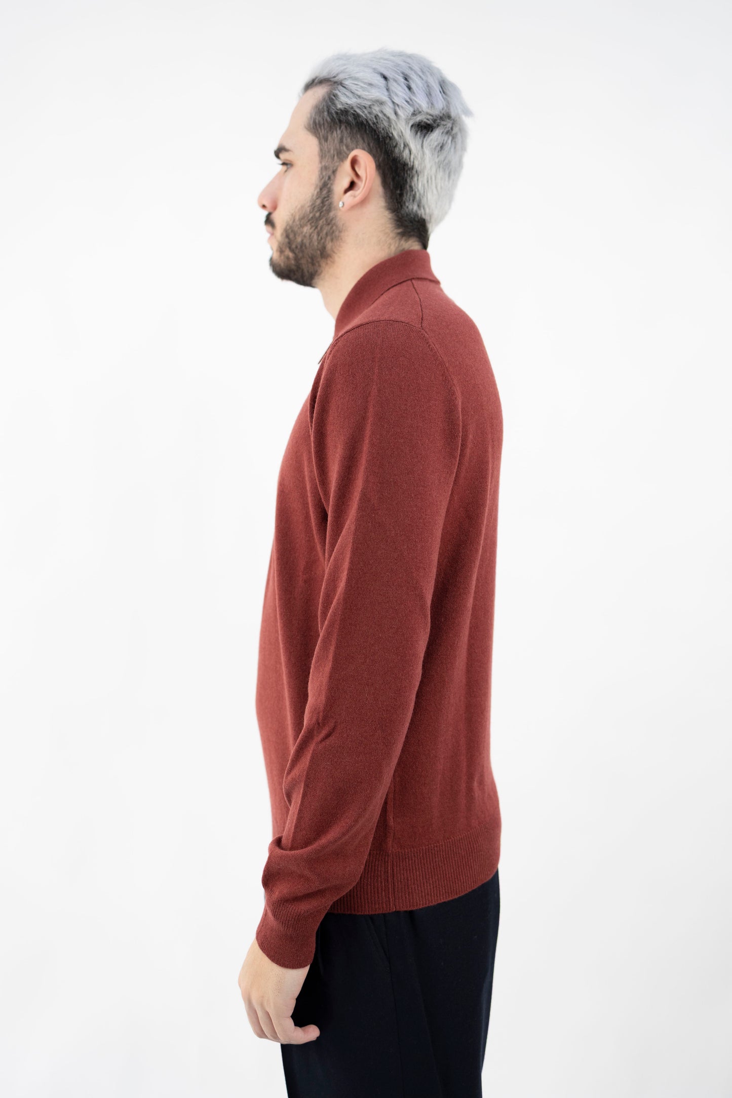 POLO IN LANA&CASHMERE ROSSO 55132/19690 253 GRAN SASSO
