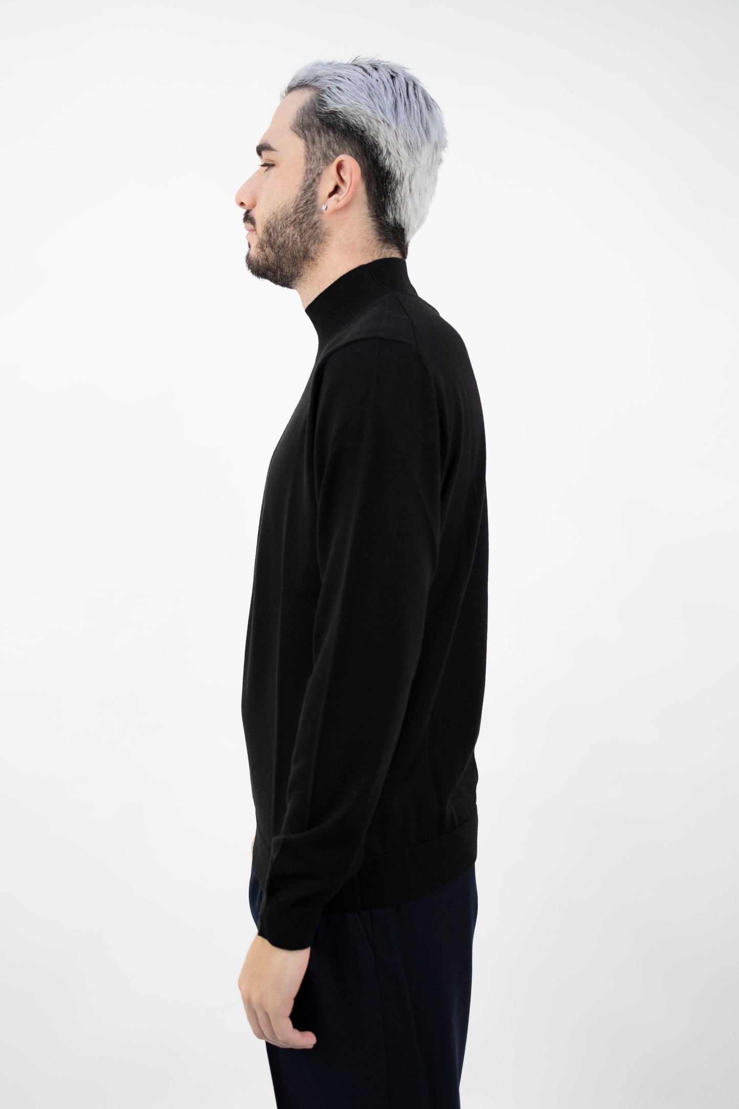 LUPETTO LANA EXTRAFINE NERO DF0029 013 DANIELE FIESOLI