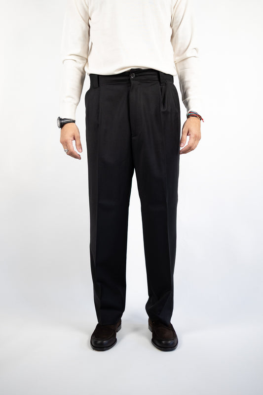 PANTALONE MARK IN LANA NERO L.B.M.