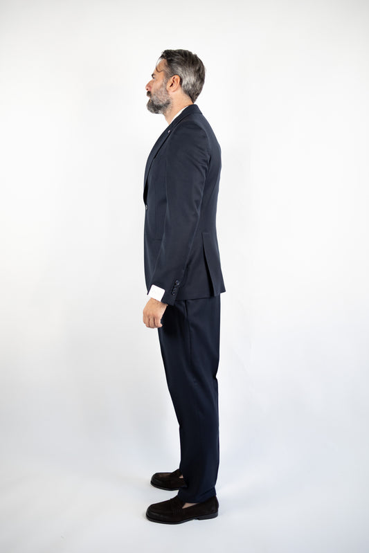 ABITO MONOPETTO BLU IN LANA L.B.M.