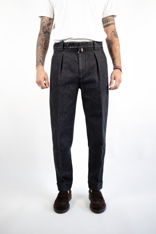 PANTALONE CHIAIA DENIM BLACK BERWICH
