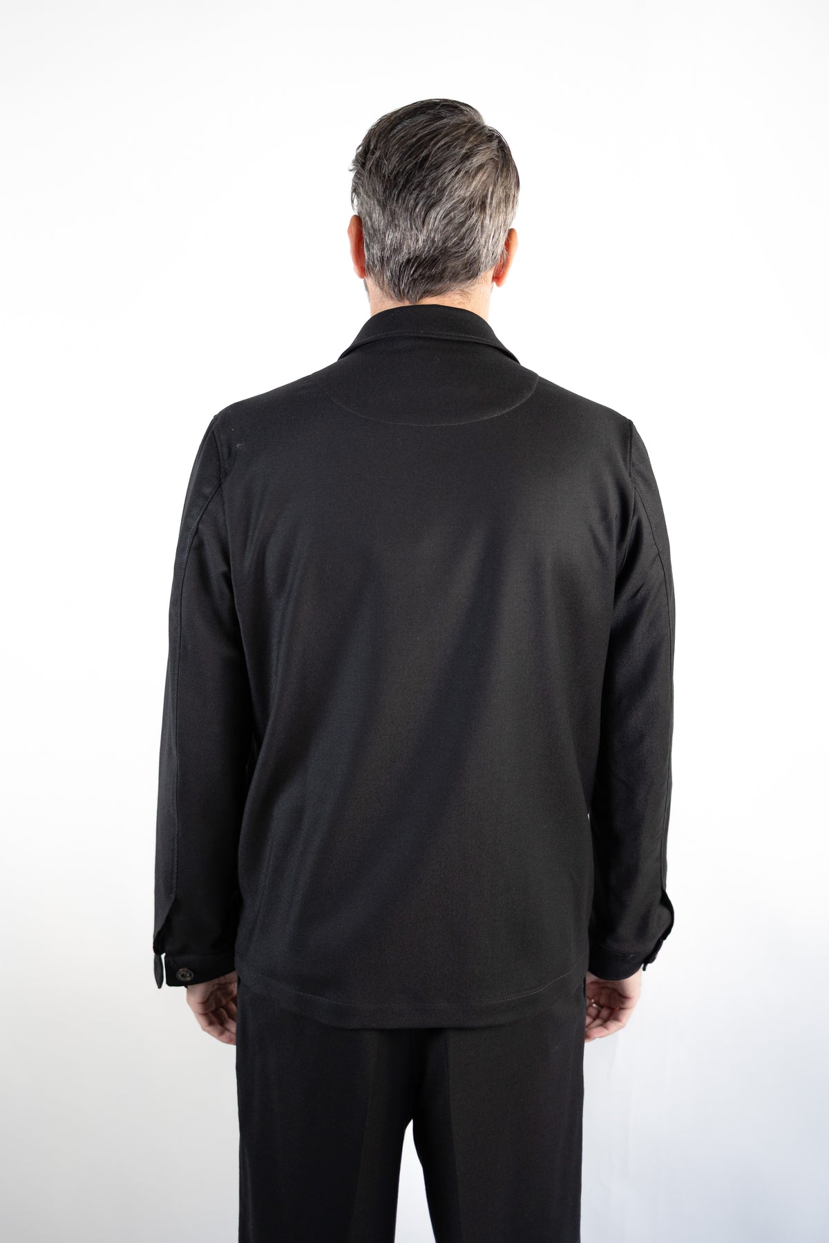 OVERSHIRT IN LANA NERO L.B.M