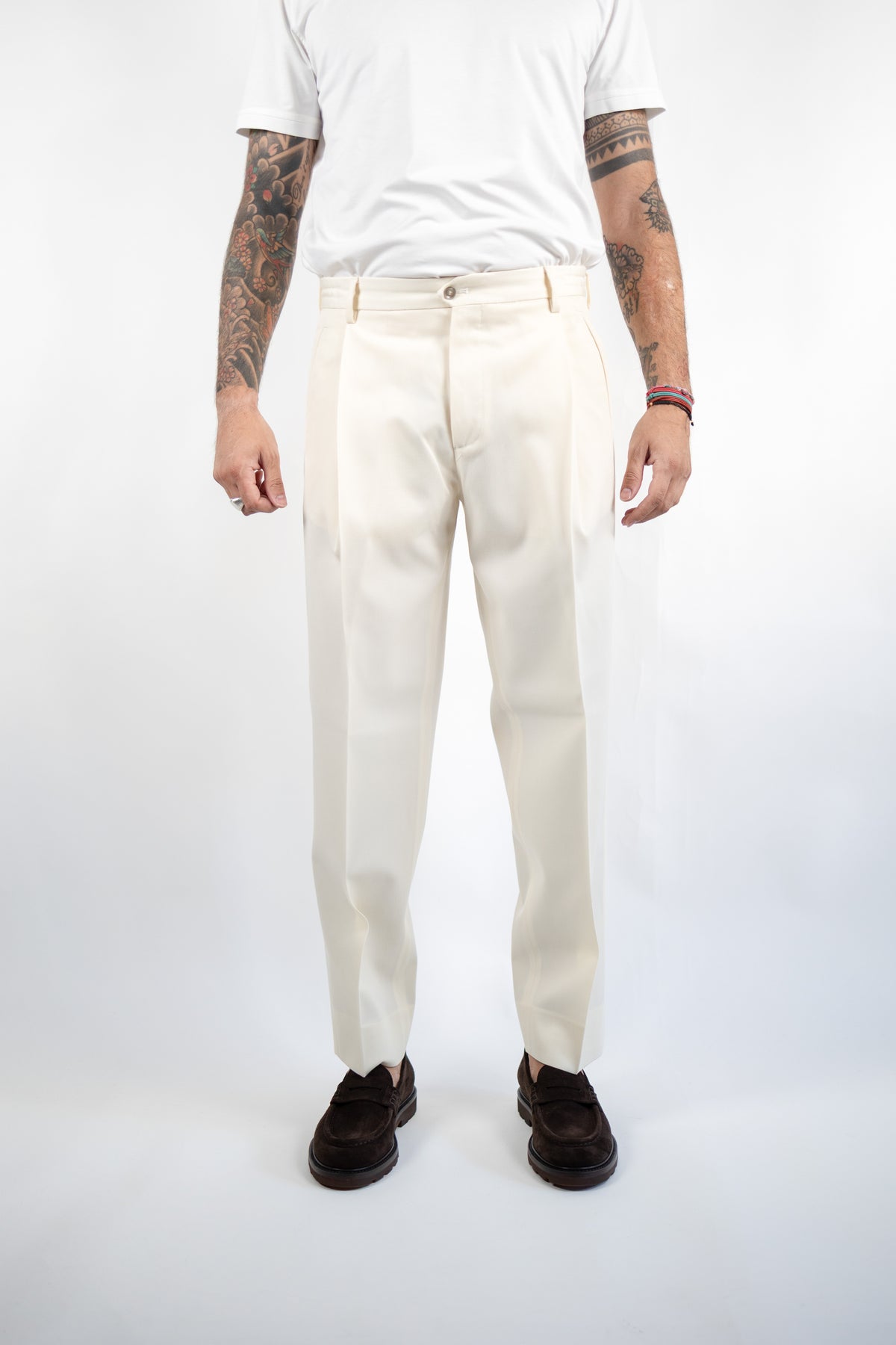 PANTALONE MANHATTAN LATTE QUATTRO DECIMI BY BRIGLIA