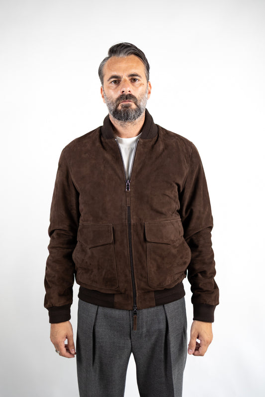 BOMBER IN PELLE SCAMOSCIATA  BULLY