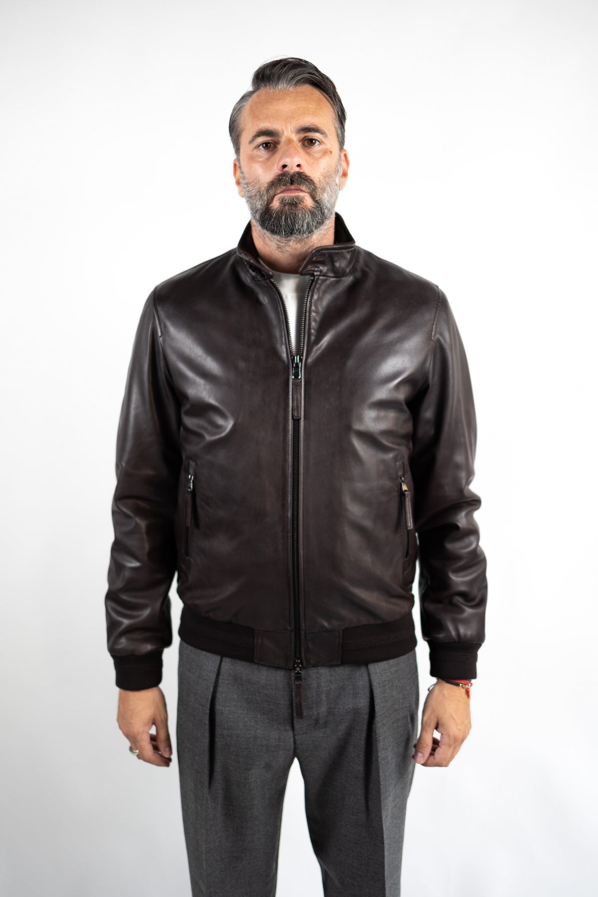 BOMBER IN PELLE CON PIUMINO REMOVIBILE  BULLY