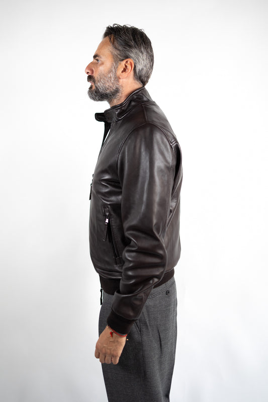 BOMBER IN PELLE CON PIUMINO REMOVIBILE  BULLY