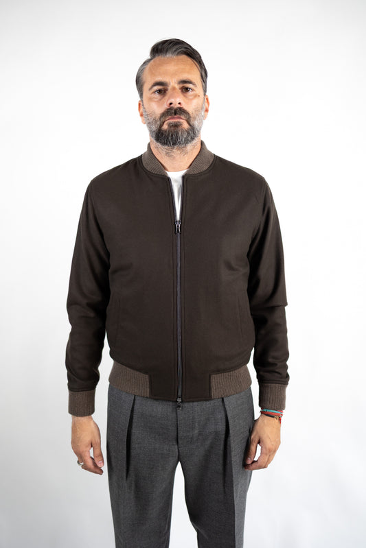 GIUBBINO BOMBER IN LANA TESTA DI MORO L.B.M.