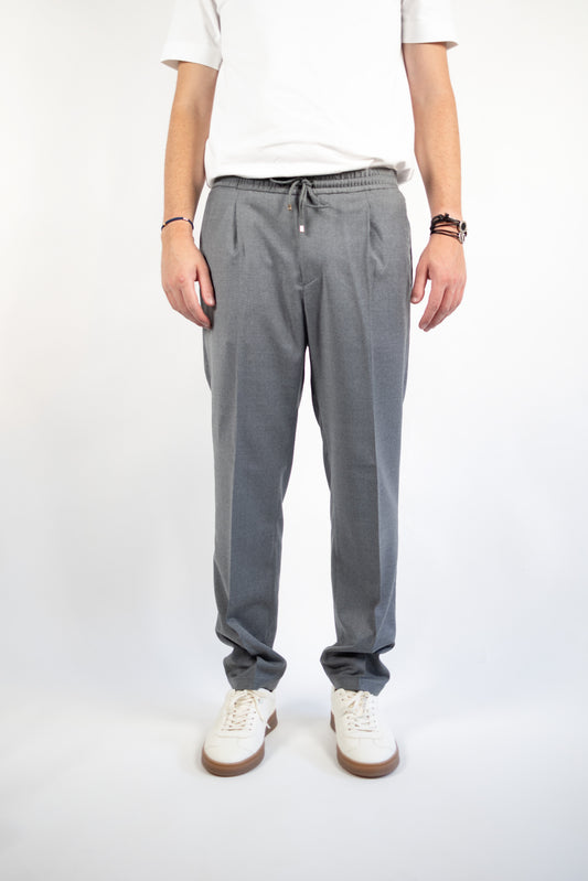 PANTALONE WIMBLEDON GRIGIO FLANELLA QUATTRO DECIMI BY BRIGLIA