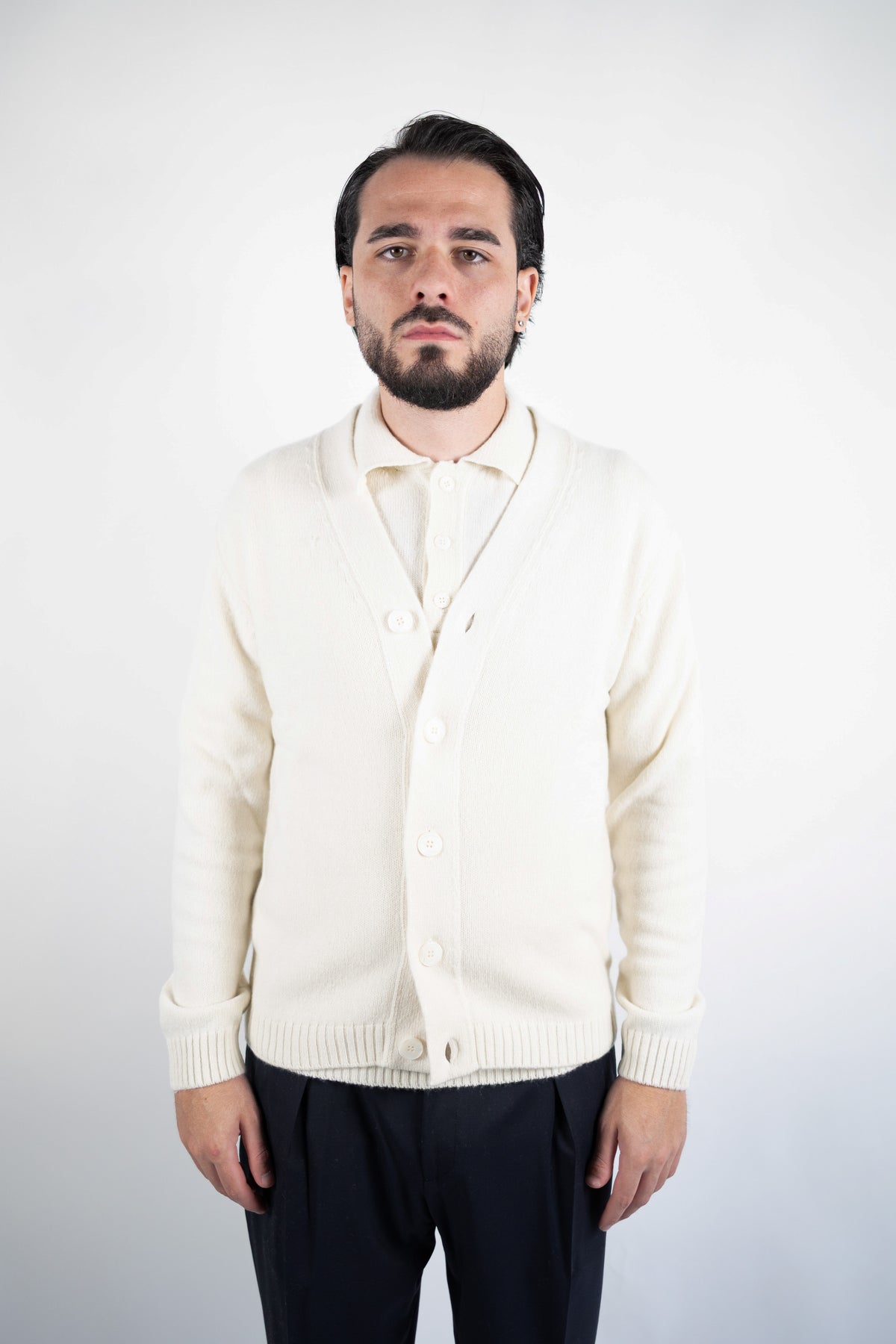 CARDIGAN IN CASHMERE  TINTO FILO DANIELE FIESOLI
