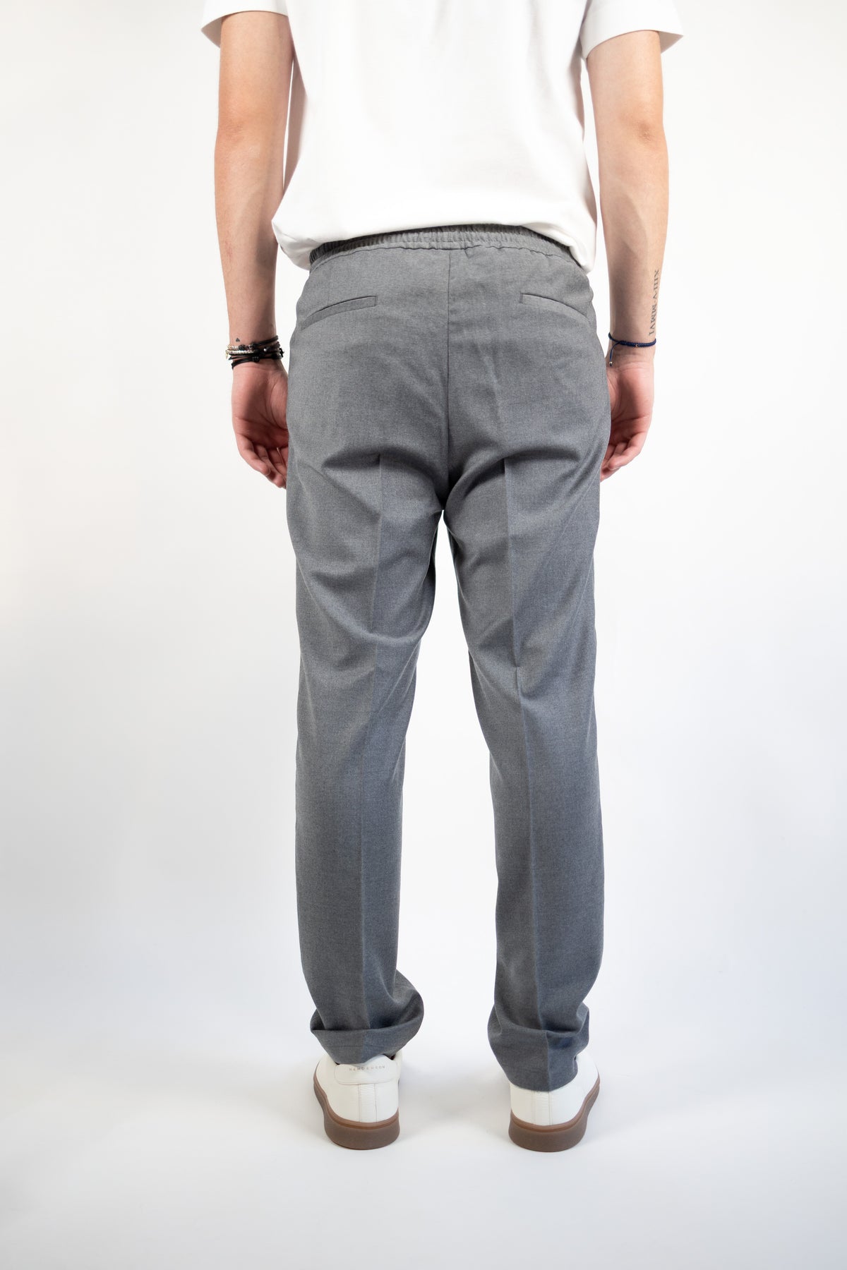 PANTALONE WIMBLEDON GRIGIO FLANELLA QUATTRO DECIMI BY BRIGLIA