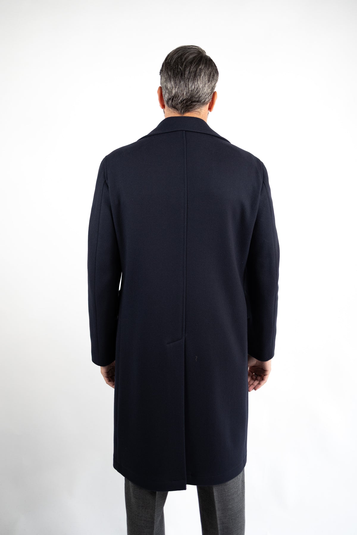 CAPPOTTO DOPPIO PETTO IN LANA & CASHMERE BLU  L.B.M.
