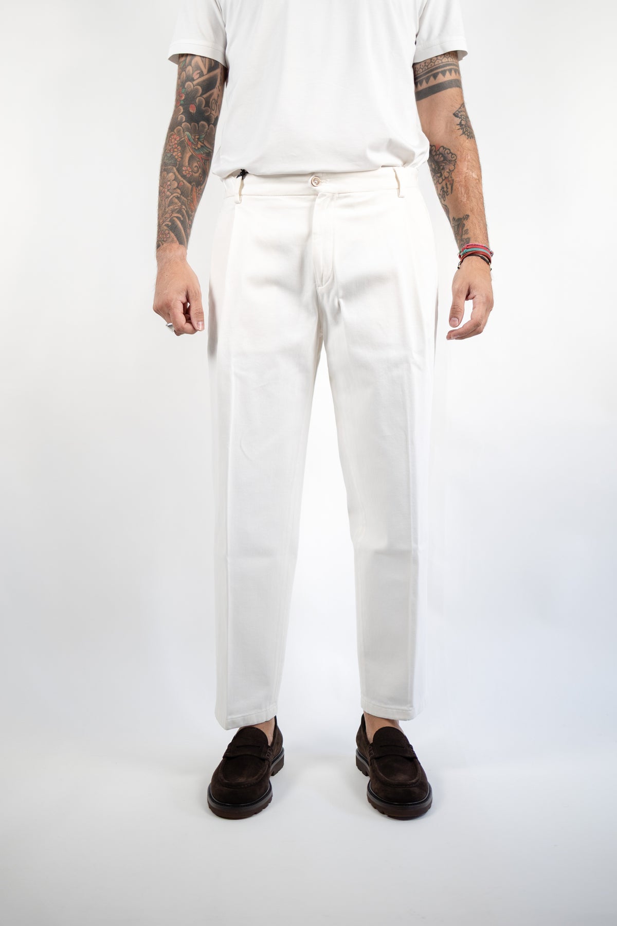 PANTALONE MANHATTANDQD DENIM LATTE QUATTRO DECIMI BY BRIGLIA