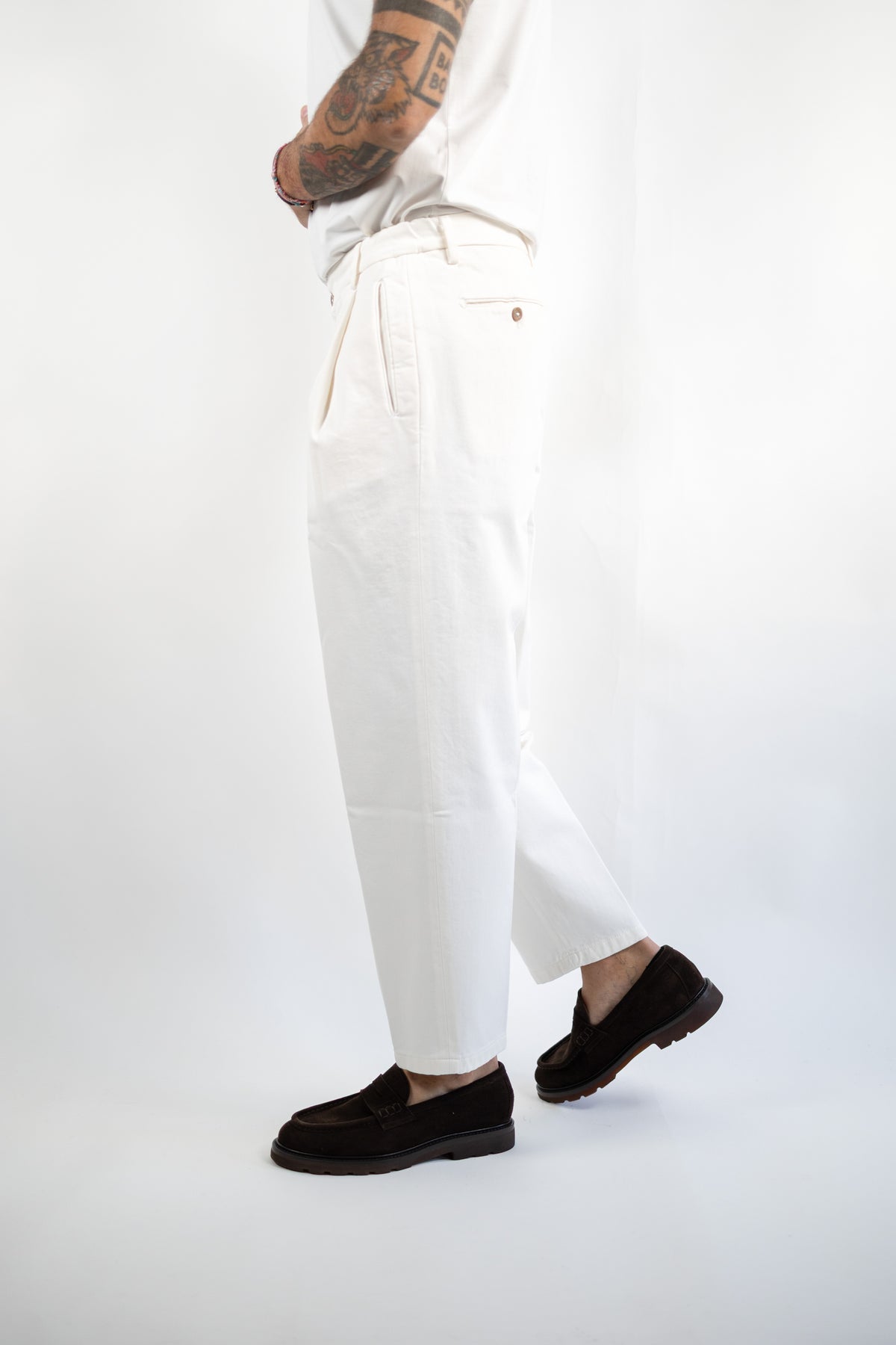 PANTALONE MANHATTANDQD DENIM LATTE QUATTRO DECIMI BY BRIGLIA