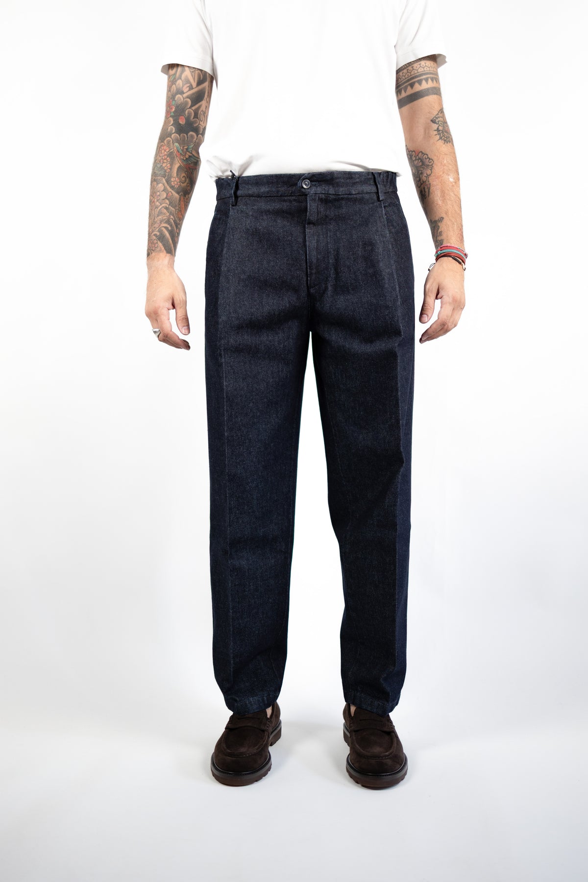 PANTALONE MANHATTANDQD DENIM BLU SCURO QUATTRO DECIMI BY BRIGLIA
