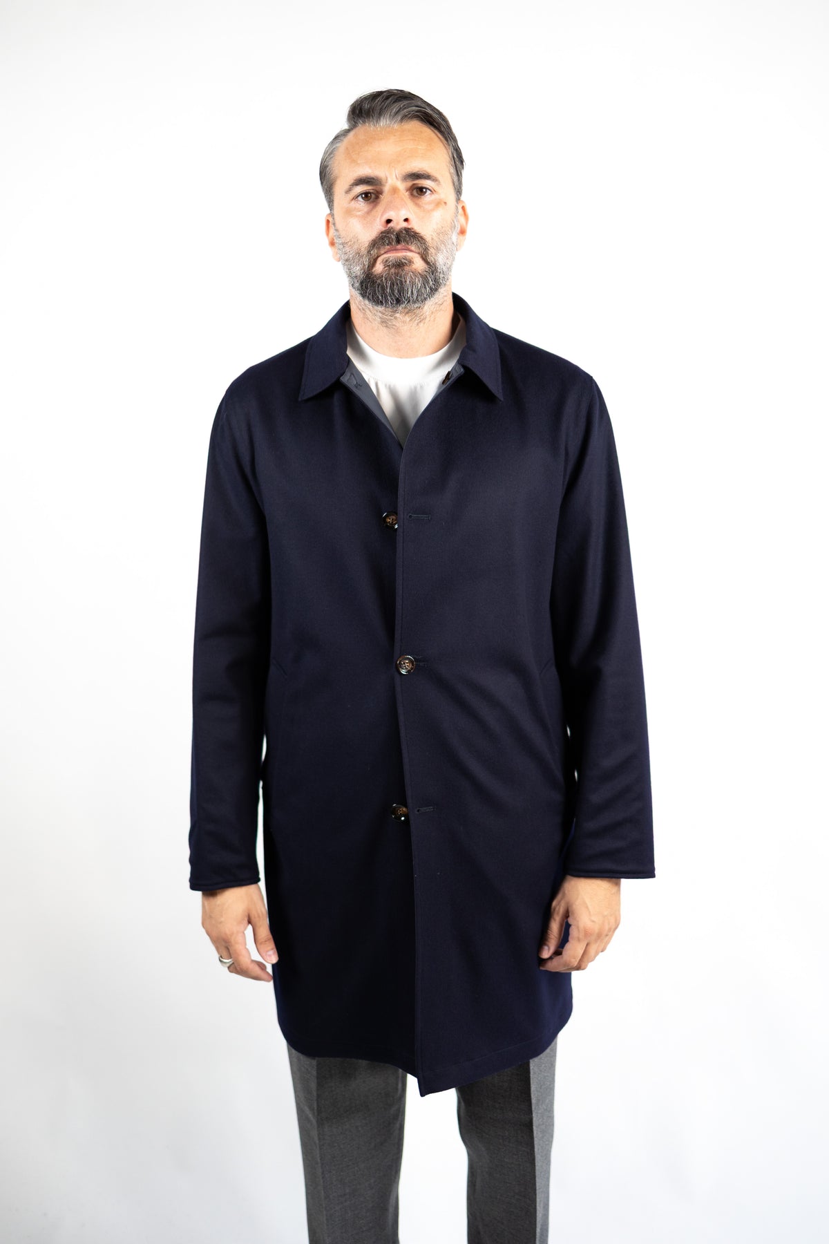 PEAK-SOPRABITO TESSUTO LORO PIANA REVERSIBILE BLU