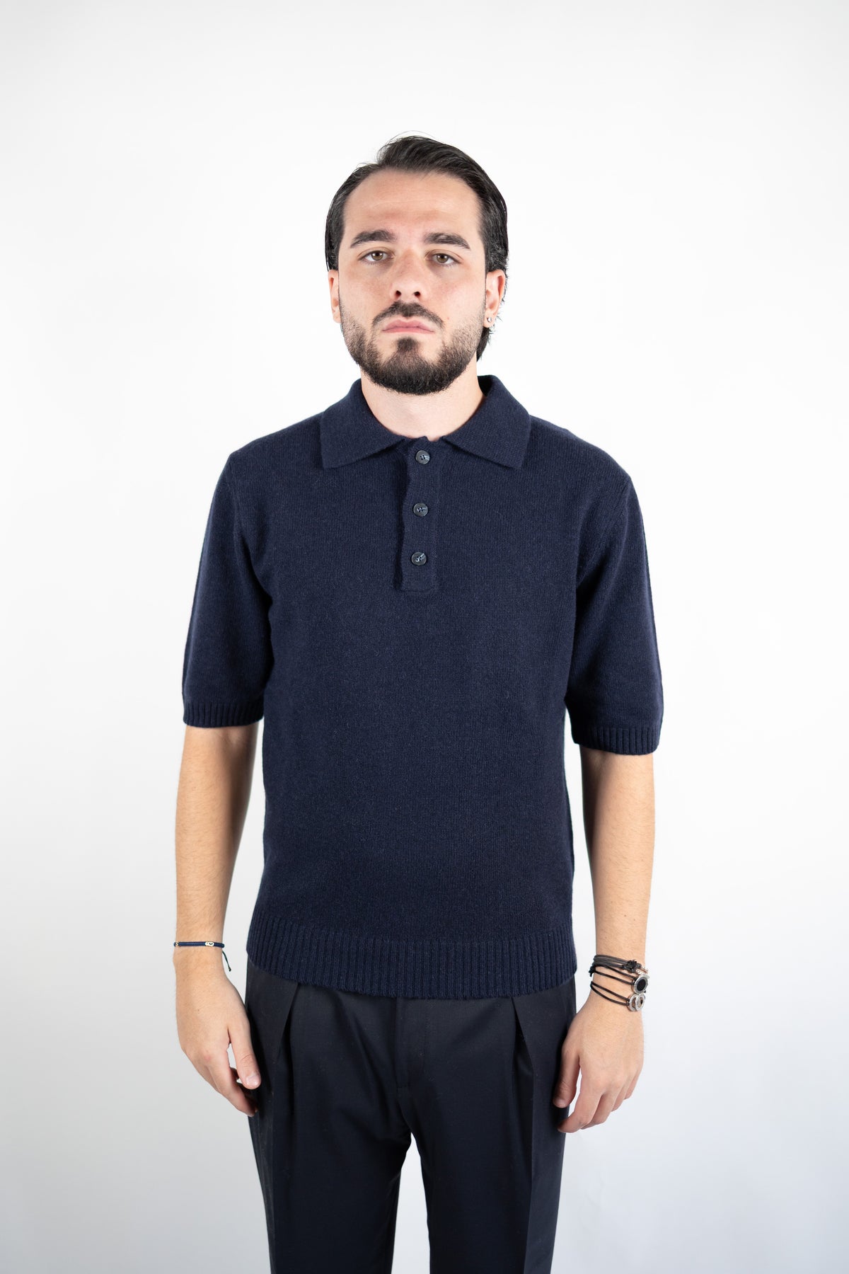 POLO MANICA CORTA IN CASHMERE DANIELE FIESOLI