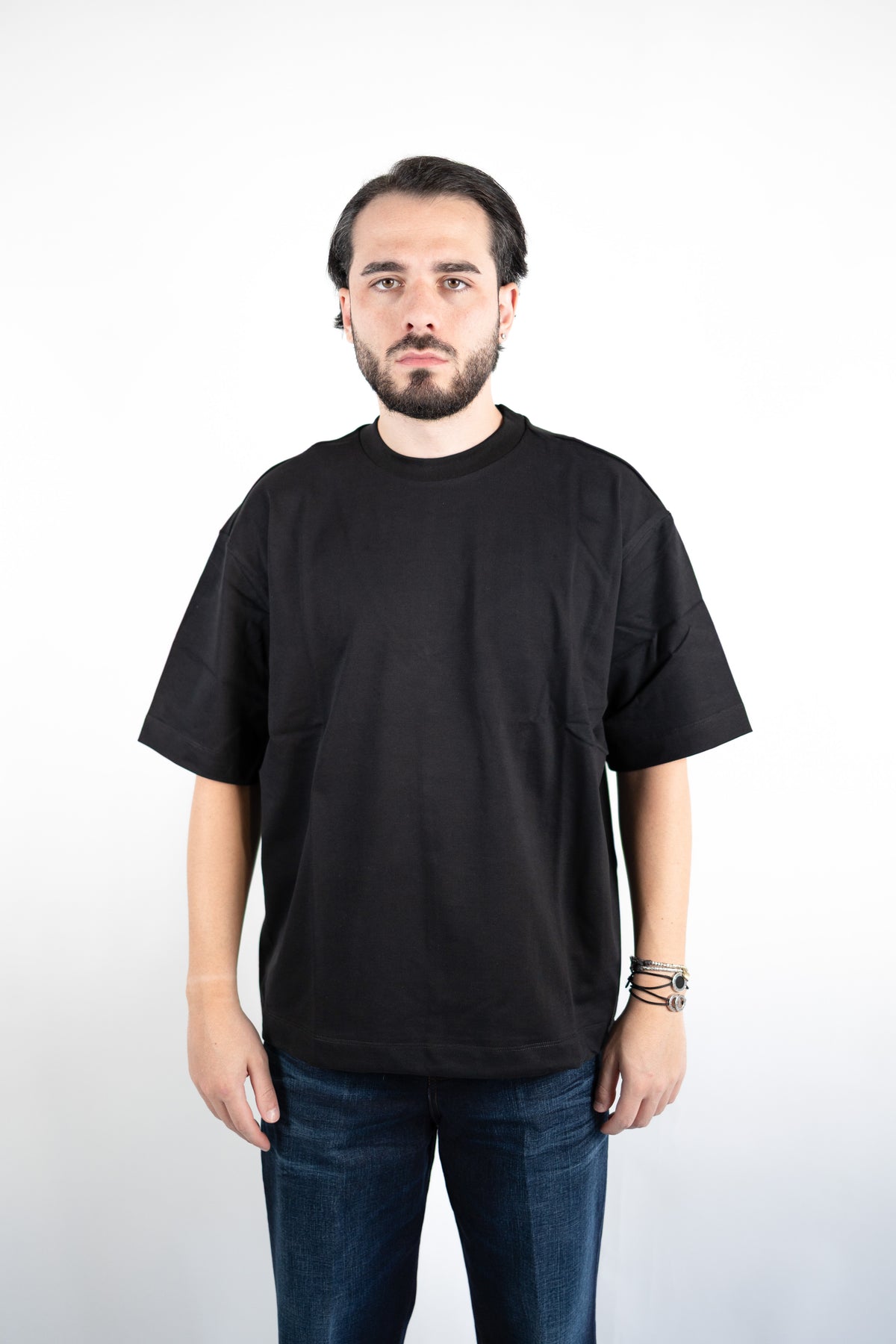 T-SHIRT OVER FIT NERO BONHEUR