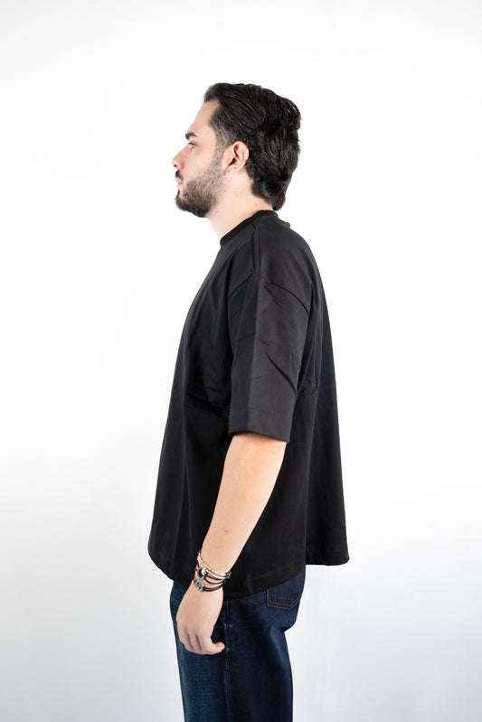 T-SHIRT OVER FIT NERO BONHEUR