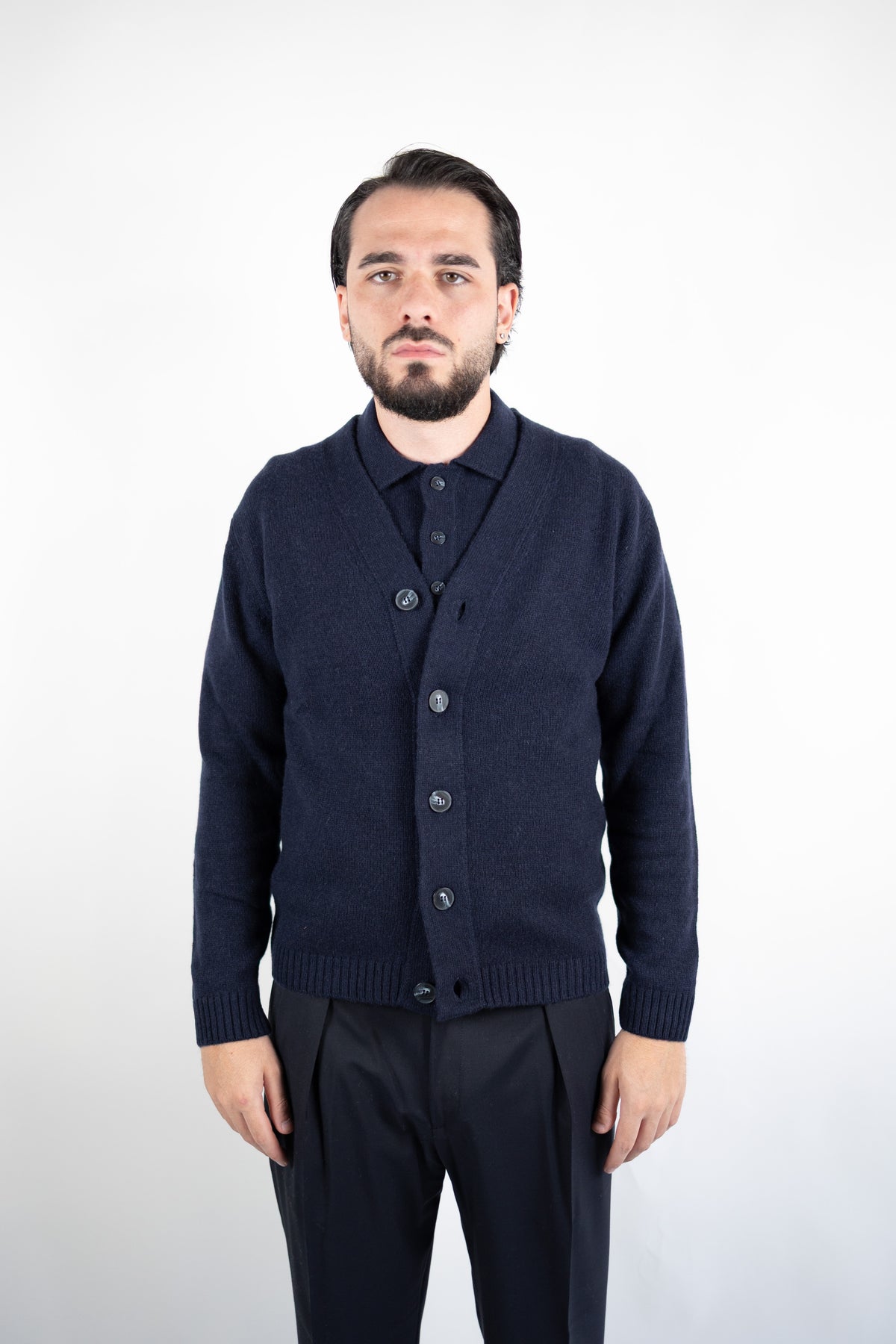 CARDIGAN IN CASHMERE TINTO FILO DANIELE FIESOLI