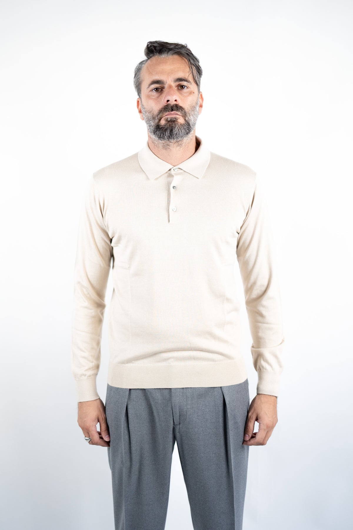 POLO SETA & CASHMERE BEIGE DELLA CIANA
