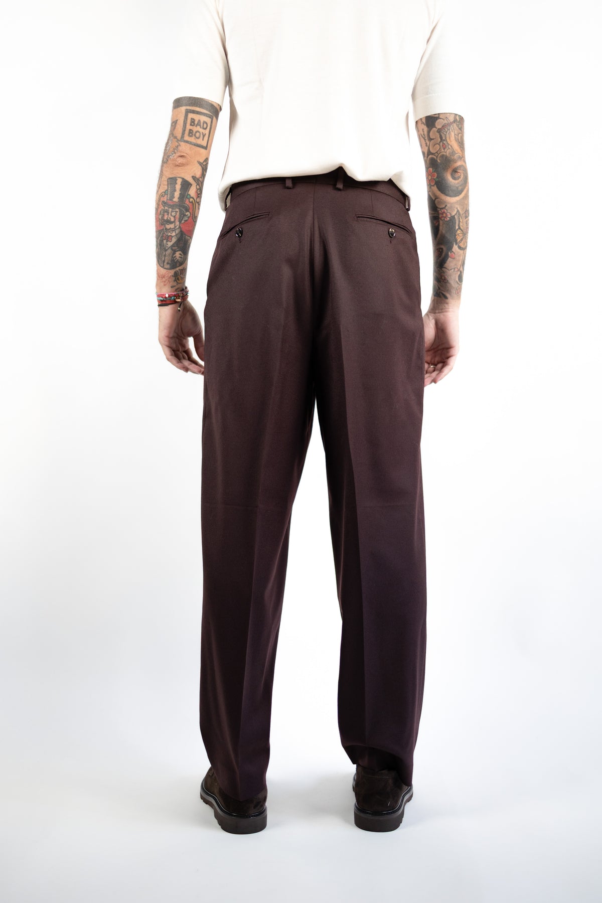 PANTALONE DOPPIA PINCES GAMBA LARGA GABRIELE PASINI