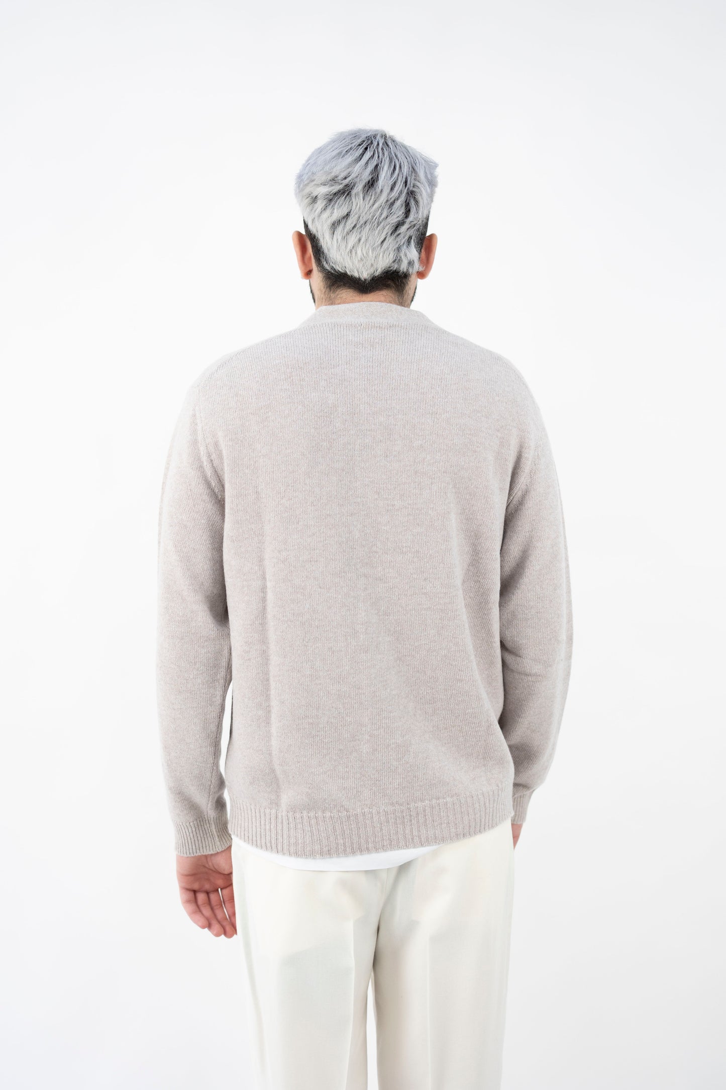 CARDIGAN IN LANA&CASHMERE GRIGIO DF0071 010 DANIELE FIESOLI