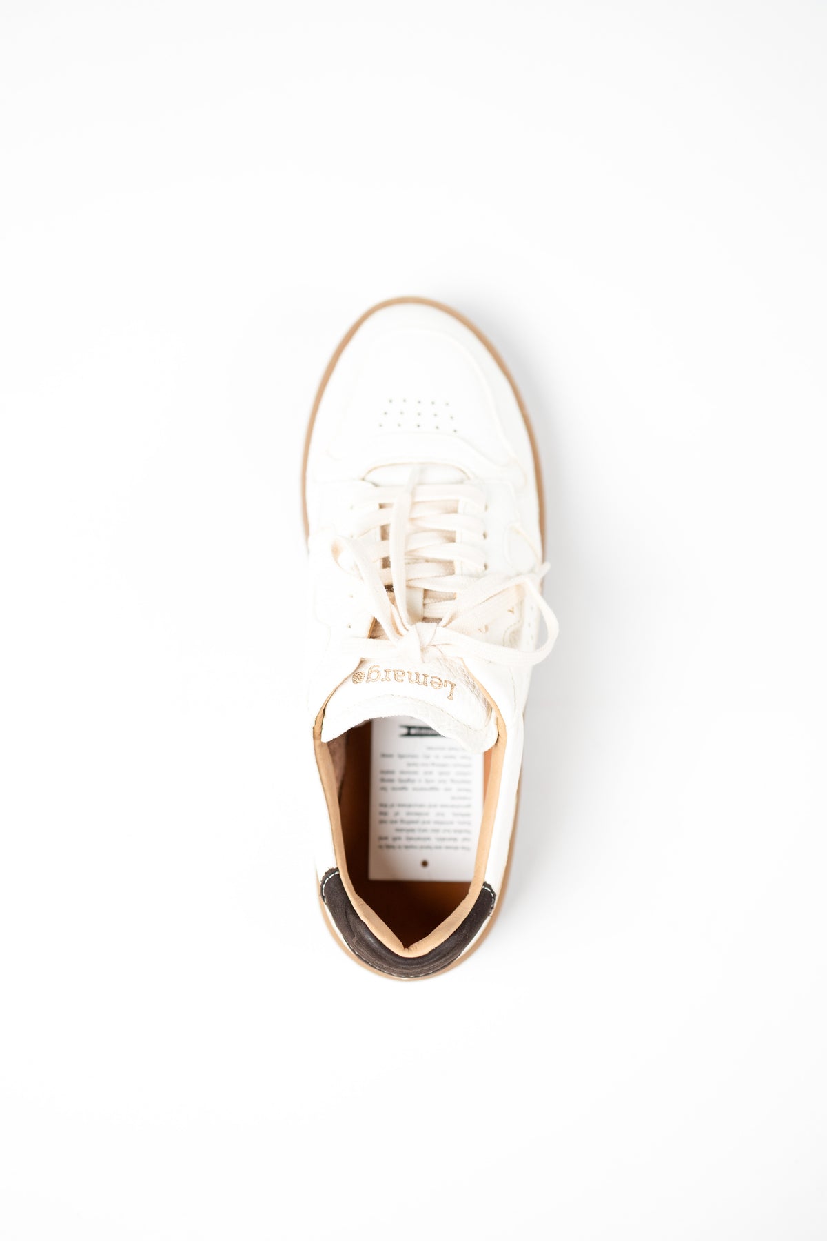 SNEAKERS IN PELLE DI CERVO  BURRO  LEMARGO