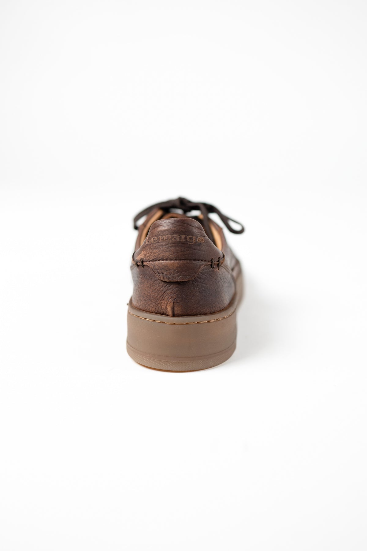 SNEAKERS IN PELLE DI CERVO MARRONE LEMARGO