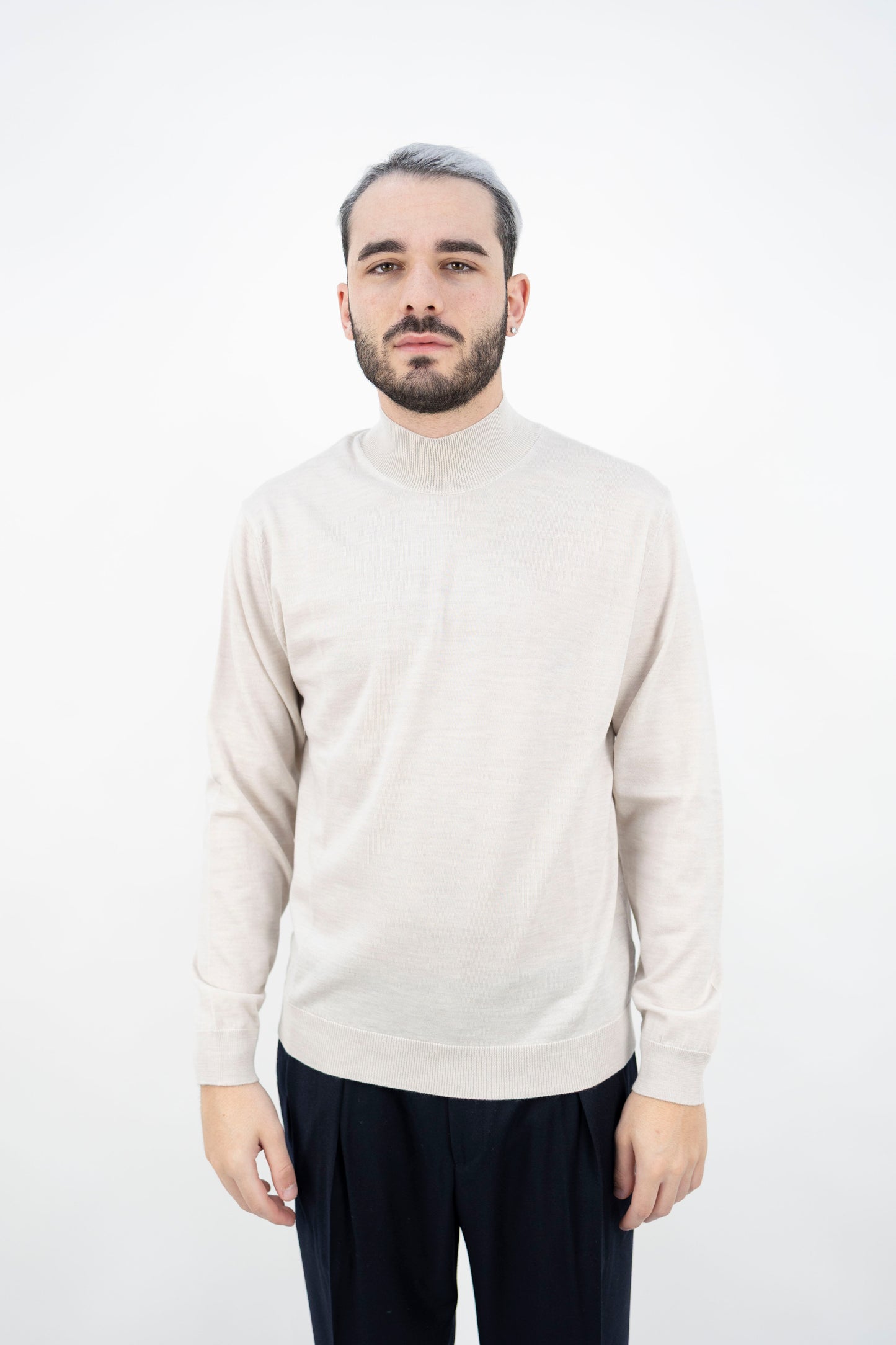LUPETTO LANA EXTRAFINE CREMA DF0029 09 DANIELE FIESOLI