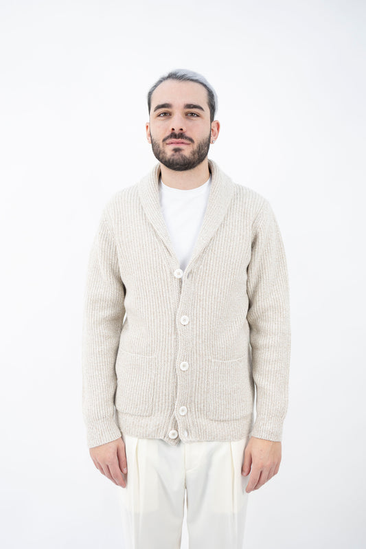 CARDIGAN IN LANA PANNA DF0084  076 DANIELE FIESOLI