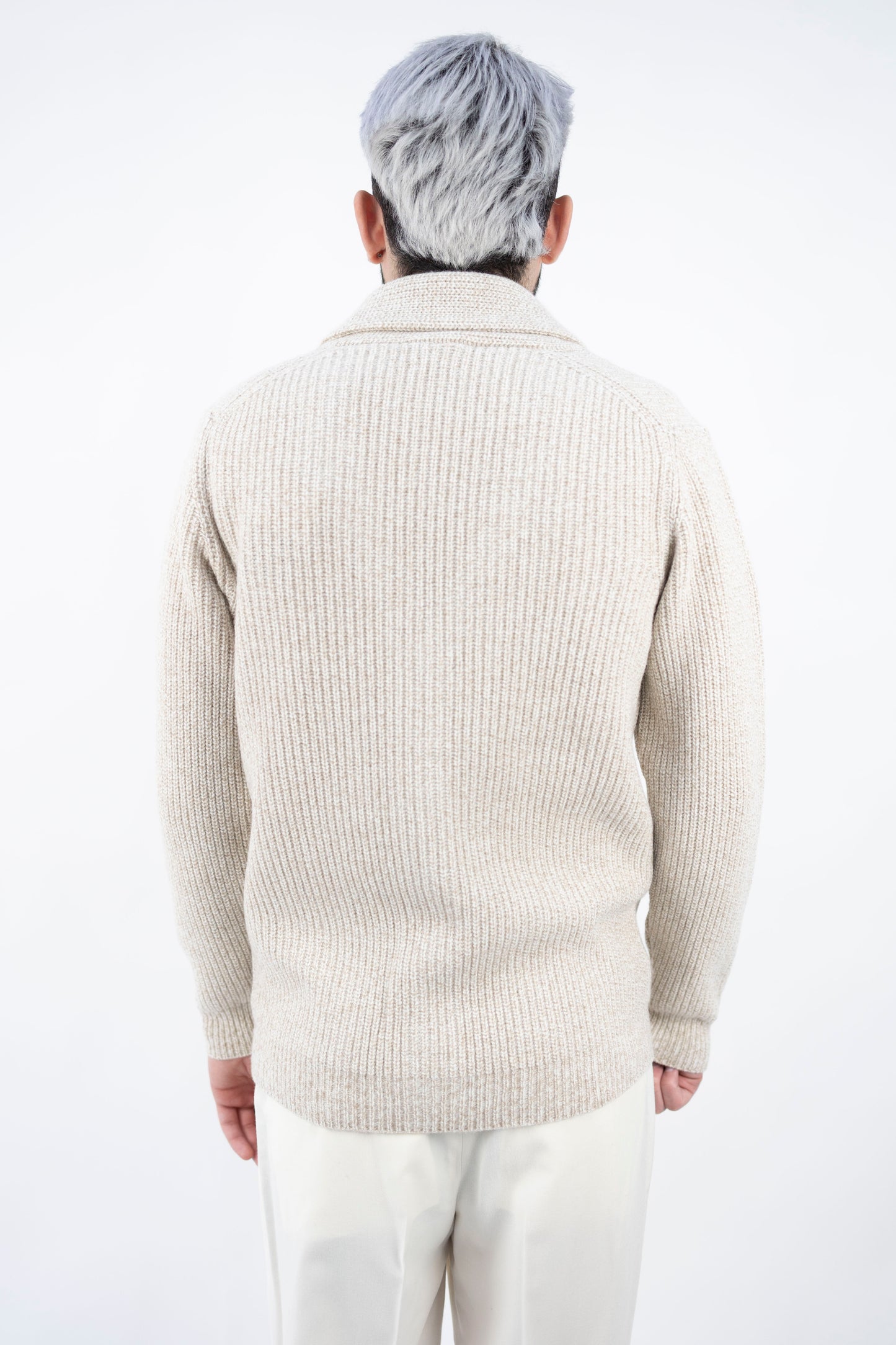 CARDIGAN IN LANA PANNA DF0084  076 DANIELE FIESOLI