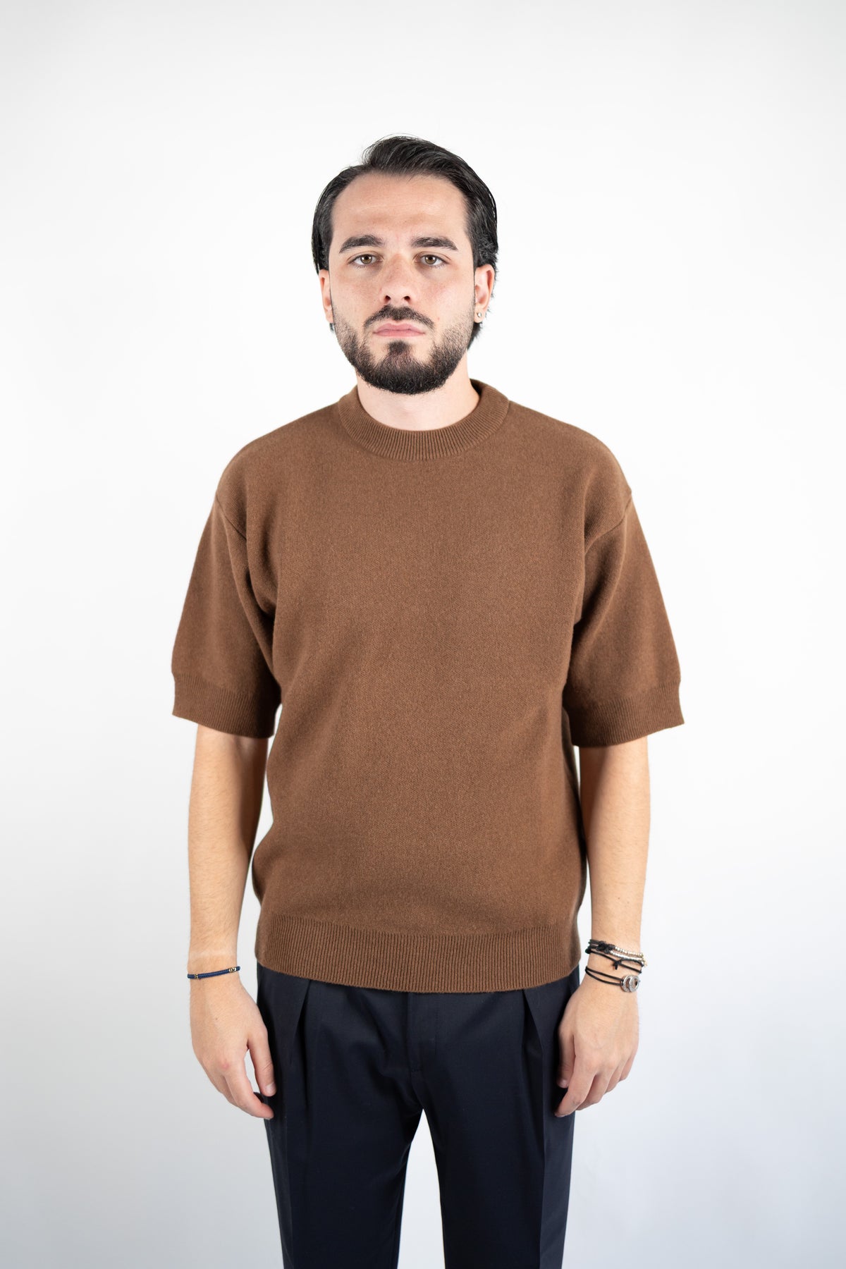 MAGLIA GIROCOLLO MEZZA MANICA IN LANA & CASHMERE DANIELE FIESOLI