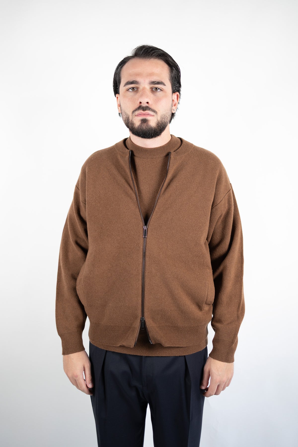 BOMBER IN LANA & CASHMERE BLEND DANIELE FIESOLI