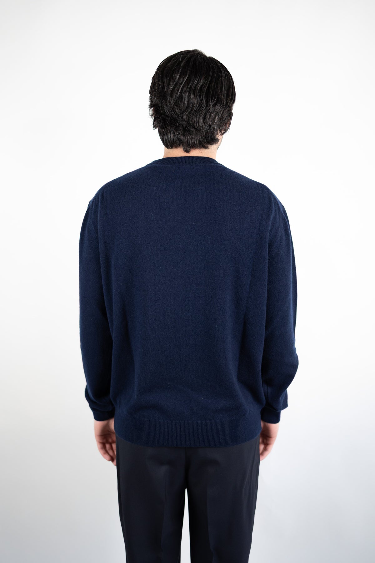 MAGLIA GIROCOLLO IN CASHMERE BLU DANIELE FIESOLI