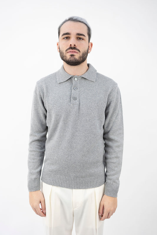 POLO IN CASHMERE CENERE WS3373 011 DANIELE FIESOLI