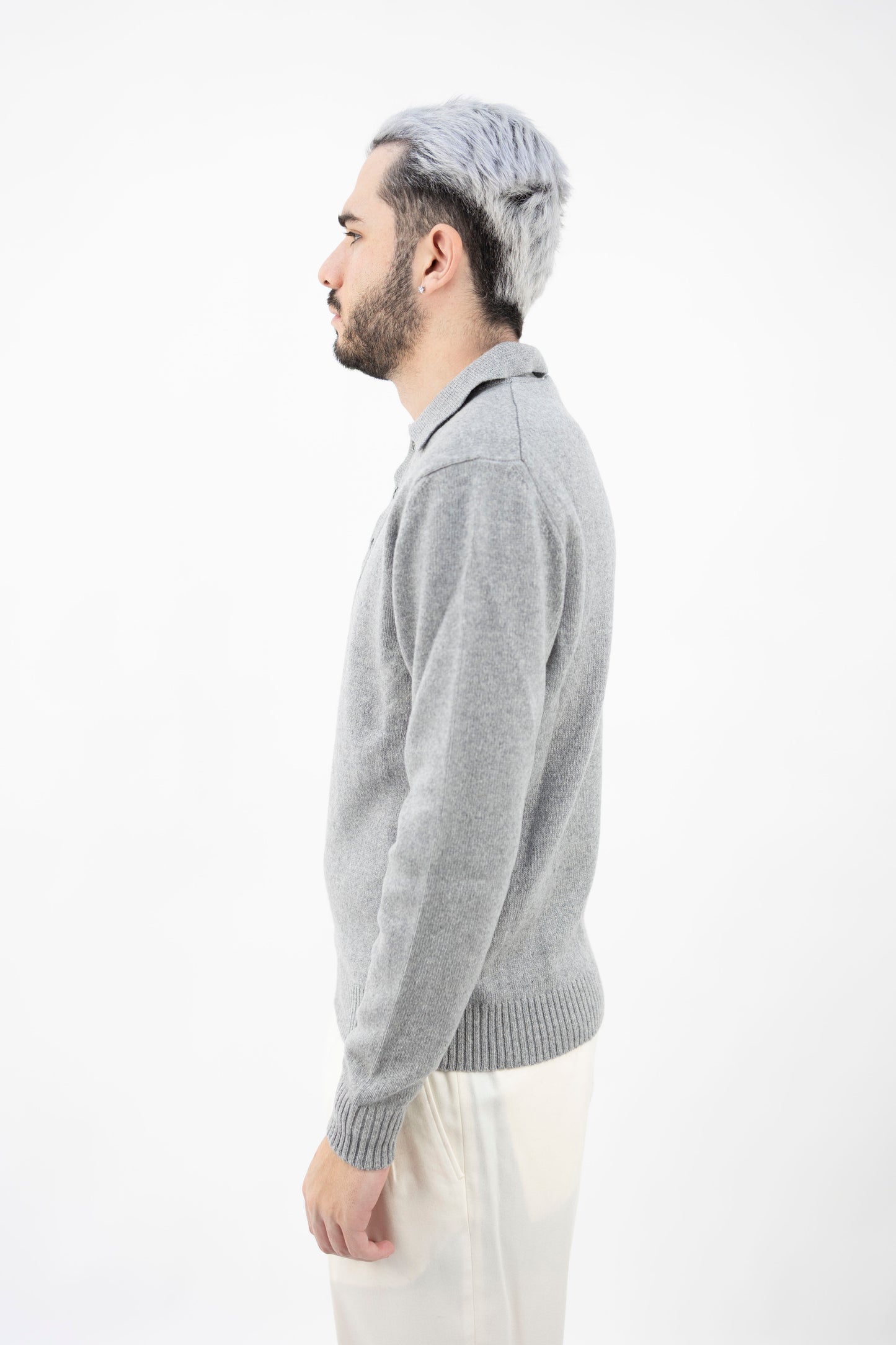 POLO IN CASHMERE CENERE WS3373 011 DANIELE FIESOLI