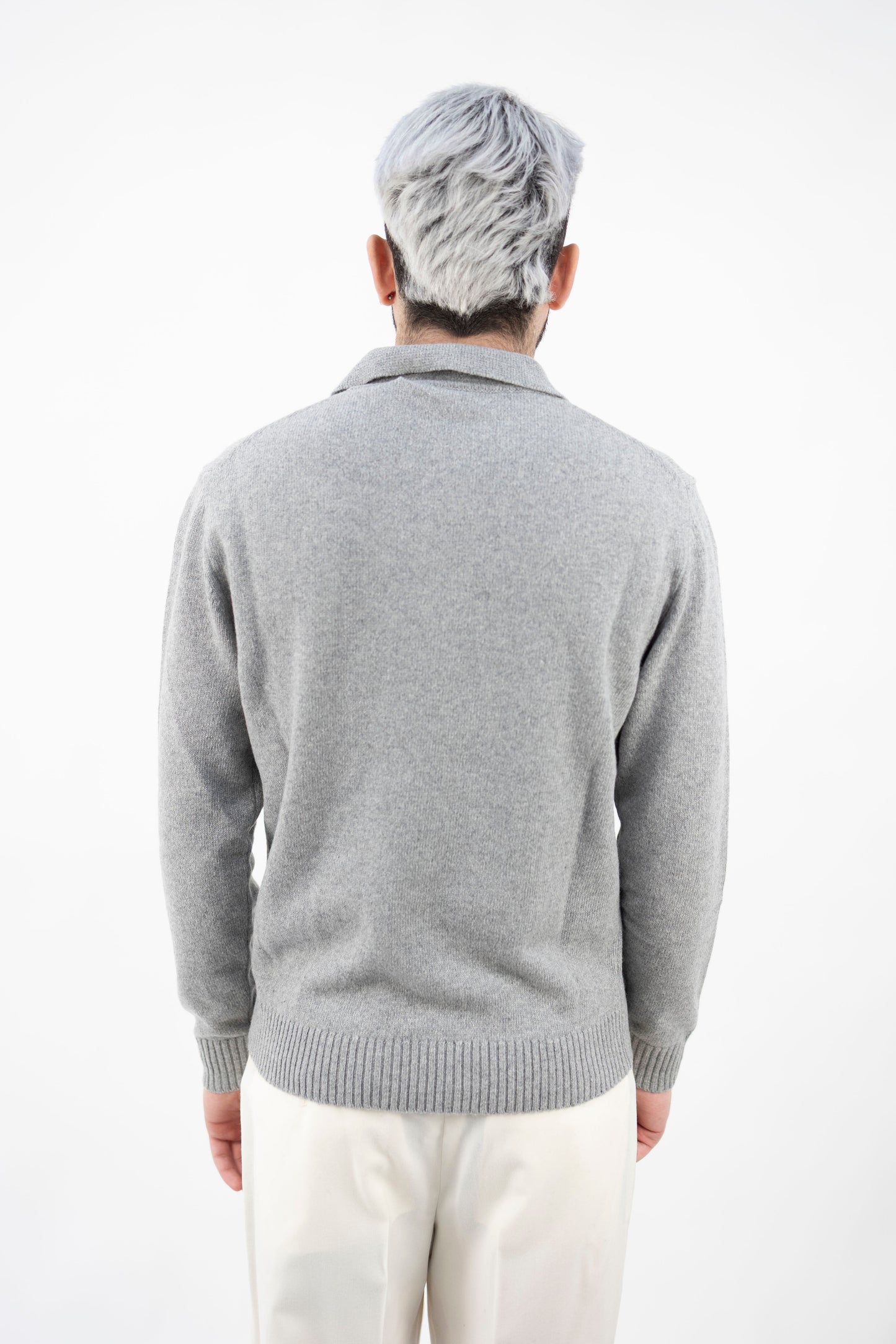 POLO IN CASHMERE CENERE WS3373 011 DANIELE FIESOLI