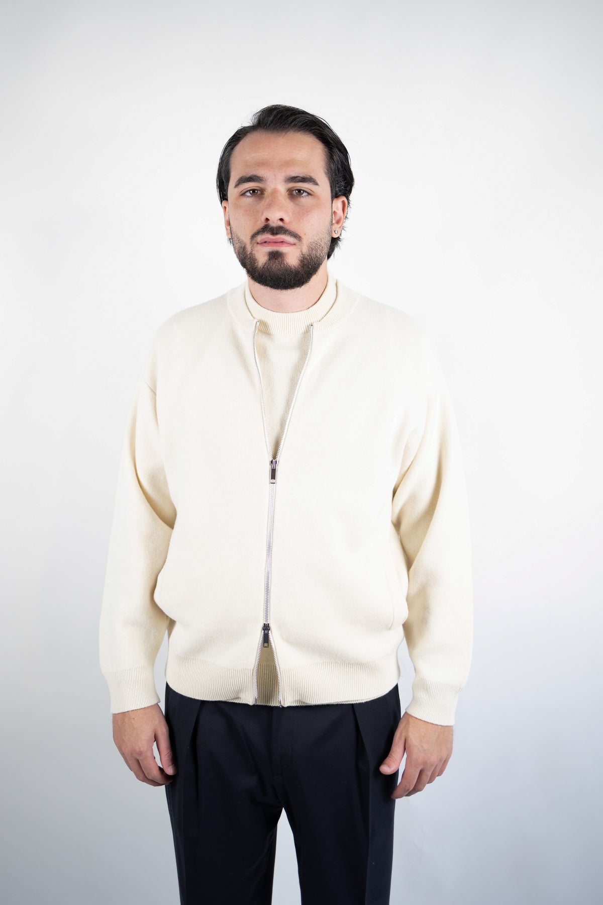 BOMBER IN LANA & CASHMERE BLEND DANIELE FIESOLI