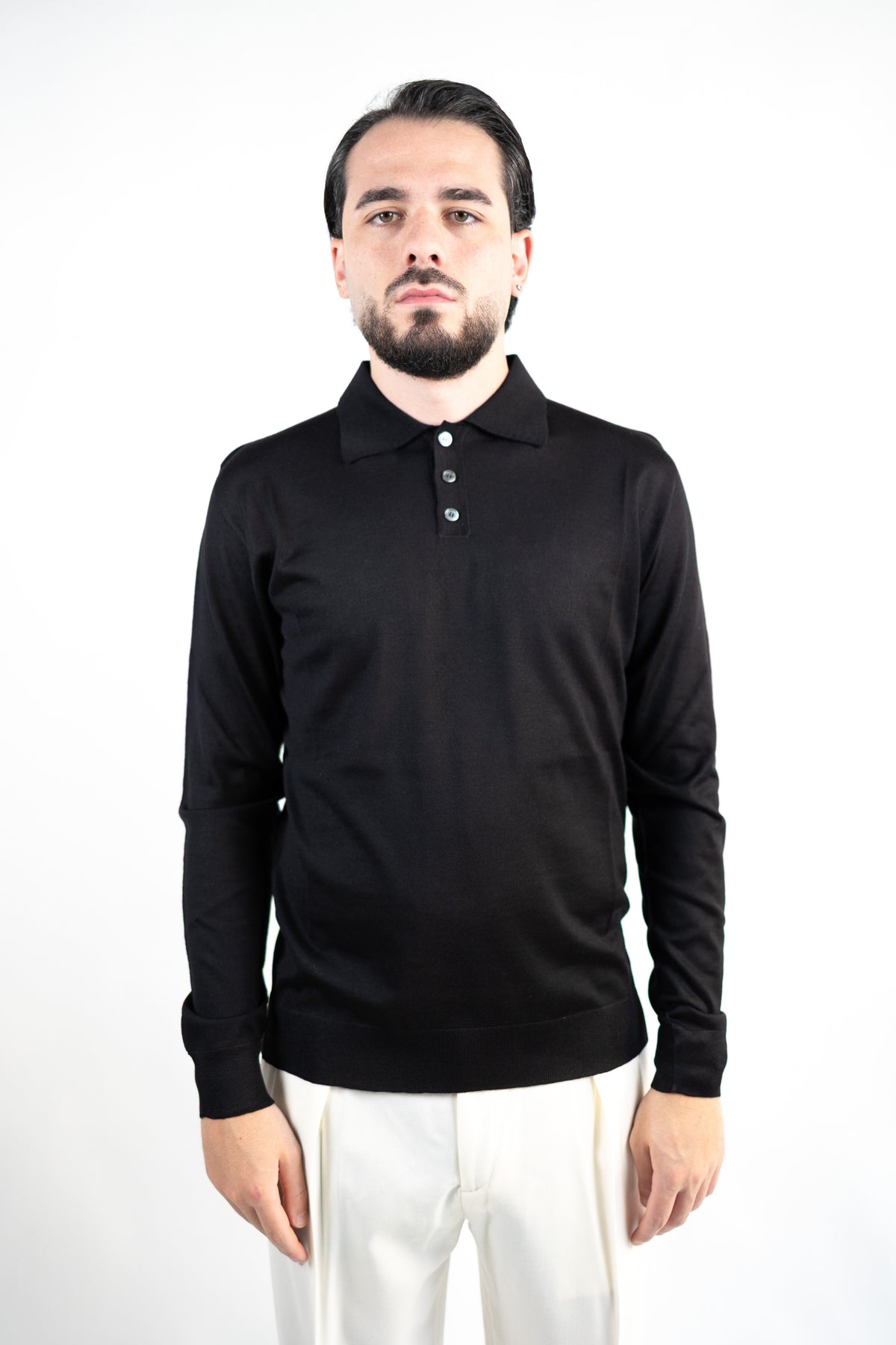 POLO IN LANA MERINO EXTRAFINE & SETA DANIELE FIESOLI