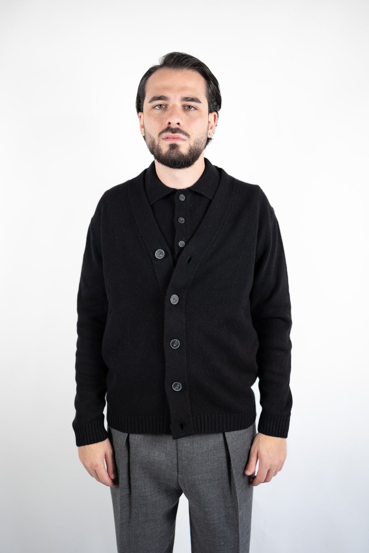 CARDIGAN IN CASHMERE TINTO FILO DANIELE FIESOLI
