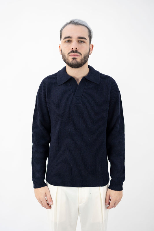 POLO SKIPPER CASHMERE  BLU WS3391 023 DANIELE FIESOLI