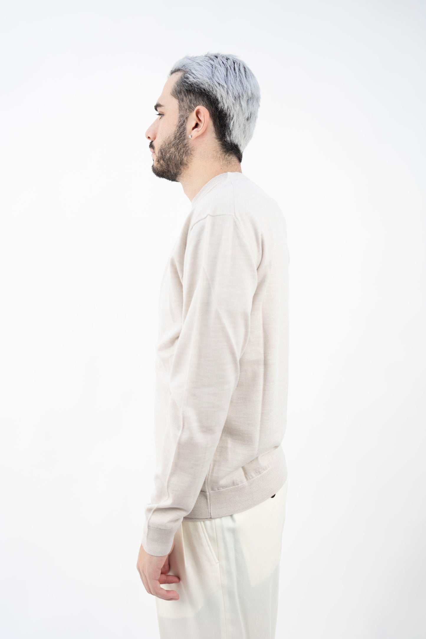 CARDIGAN IN LANA CREMA DF0024 09 DANIELE FIESOLI