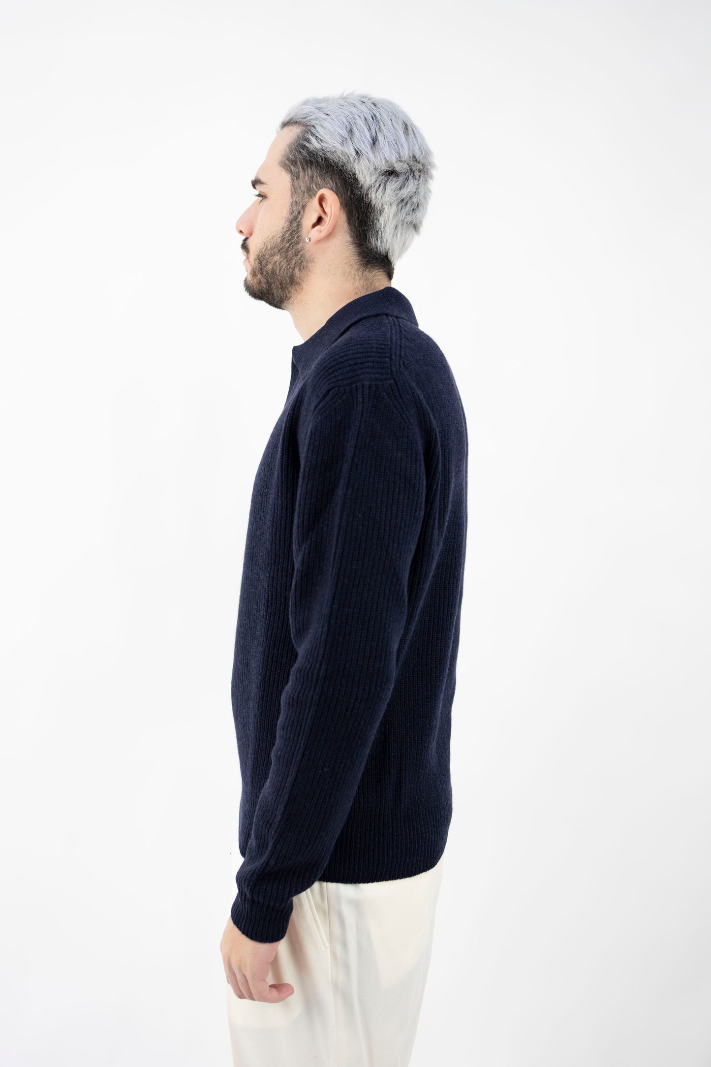 POLO SKIPPER CASHMERE  BLU WS3391 023 DANIELE FIESOLI