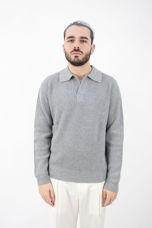POLO SKIPPER CASHMERE CENERE WS3391 011 DANIELE FIESOLI