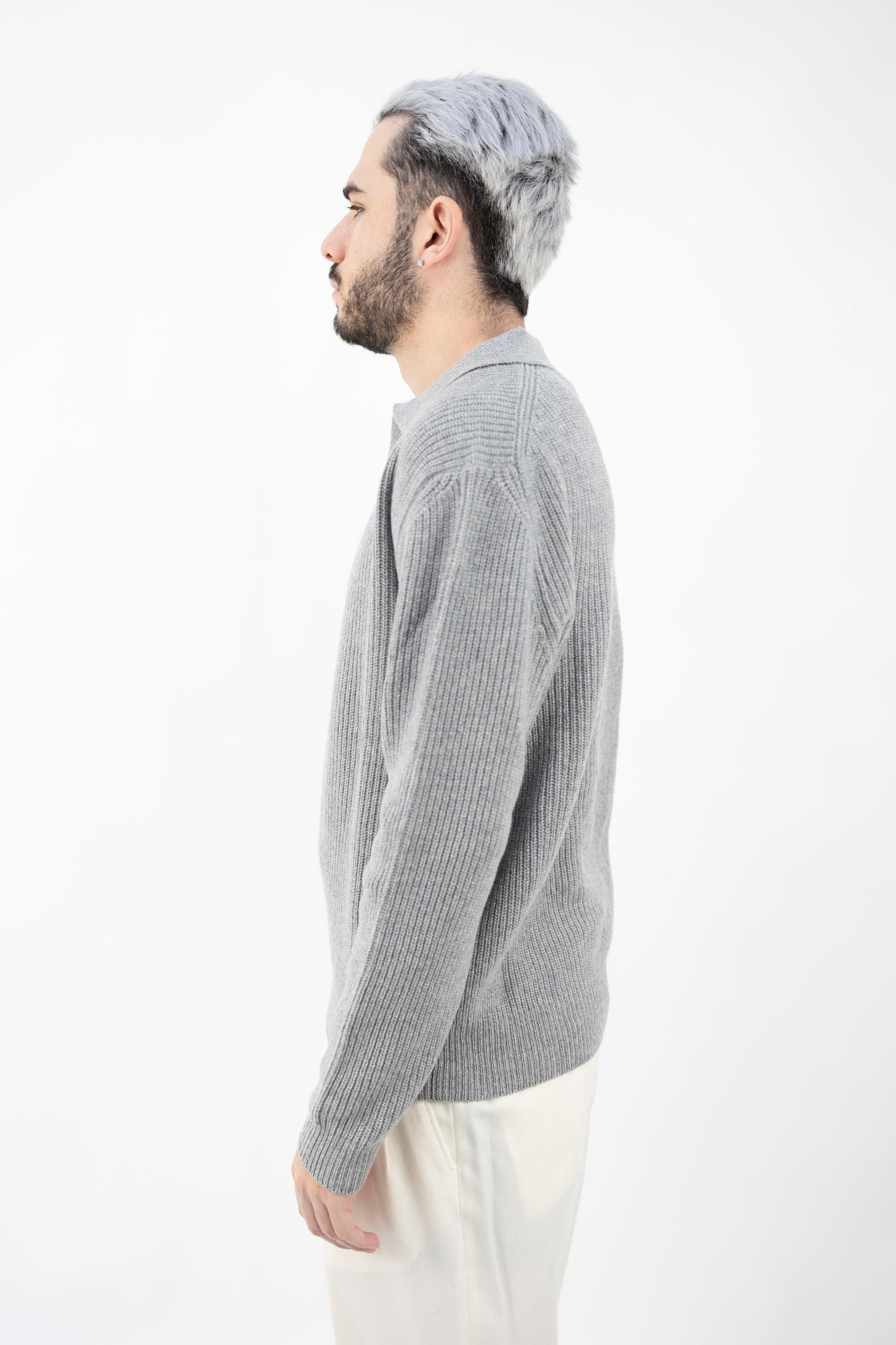 POLO SKIPPER CASHMERE CENERE WS3391 011 DANIELE FIESOLI