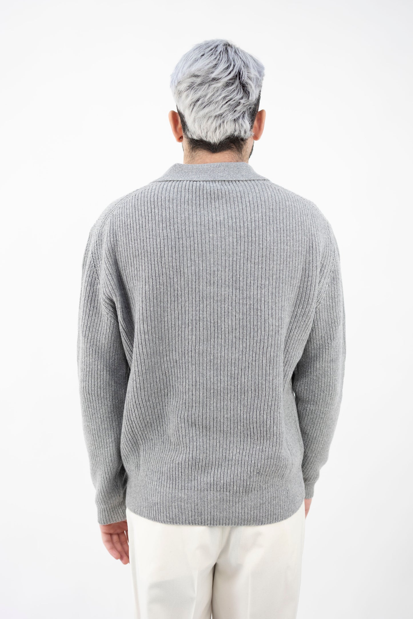 POLO SKIPPER CASHMERE CENERE WS3391 011 DANIELE FIESOLI